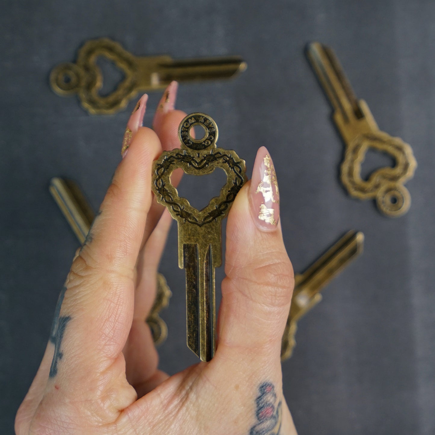 Barbed Wire Heart Key