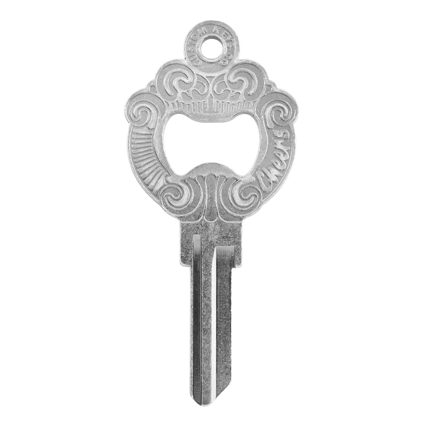 Cheers Bottle Opener House Key - Silver