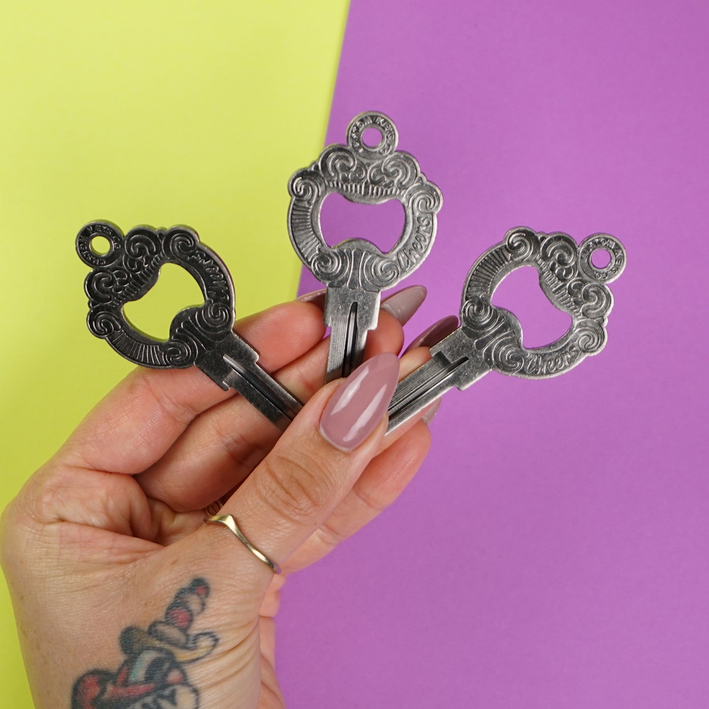 Cheers Bottle Opener House Keys - kw1 Silver