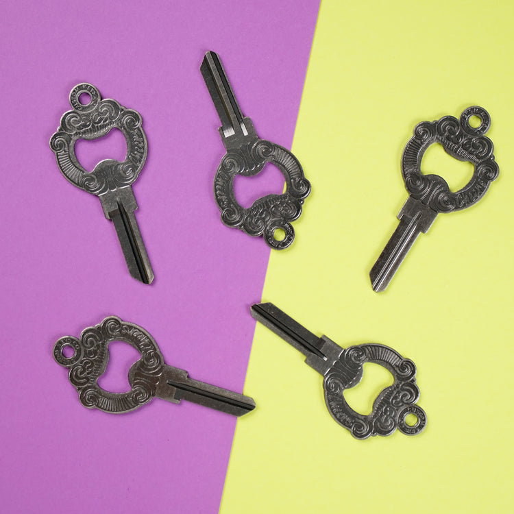 Cheers Bottle Opener House Key - Silver