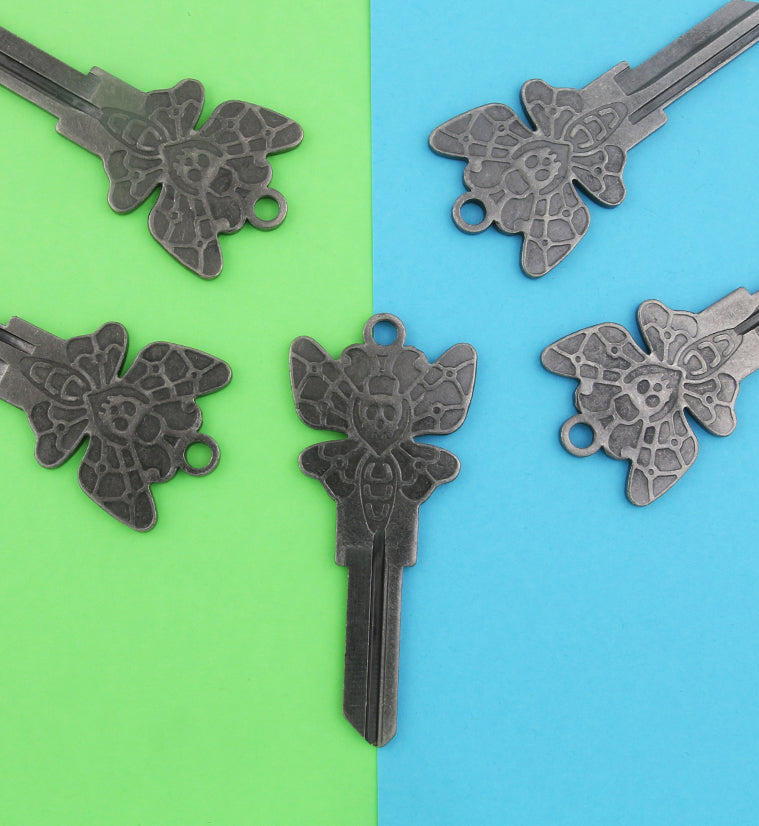 Death Moth Key - Silver