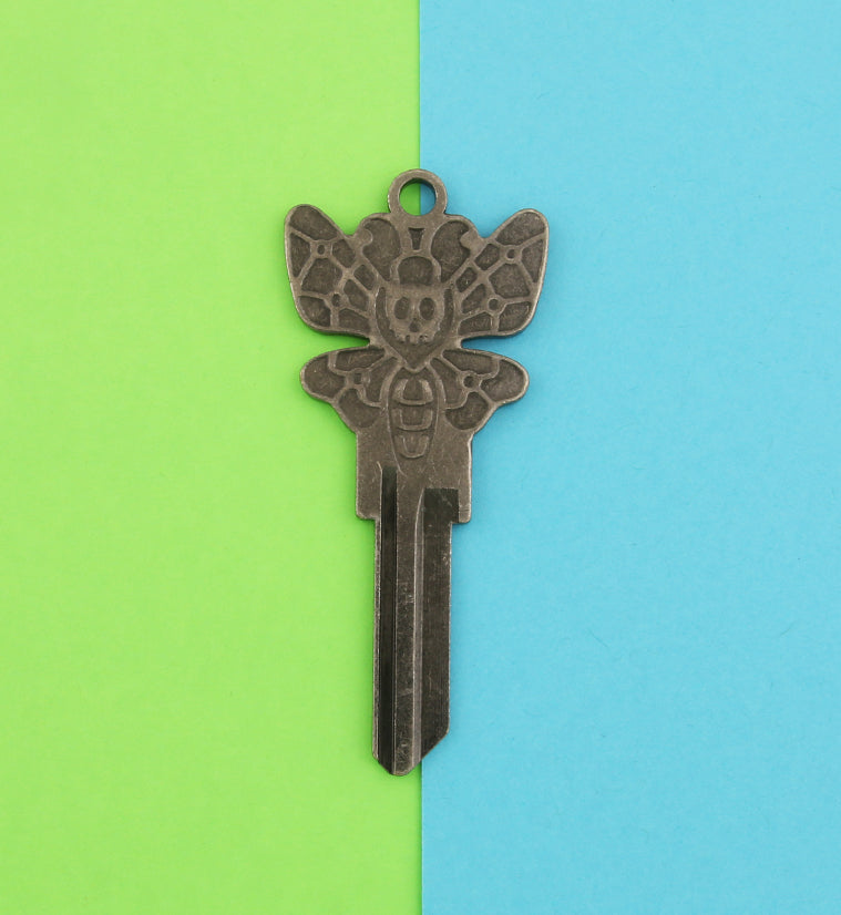 Death Moth Key - Silver