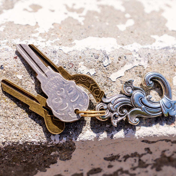 Silver KW1 Skeleton House Key Blanks