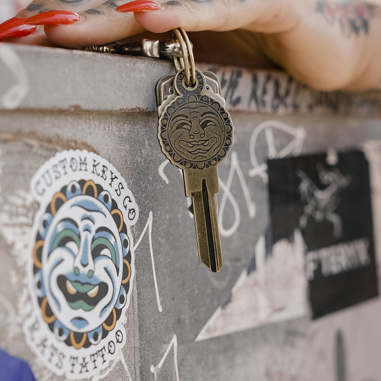 Man in the Moon Key Blank in Hands