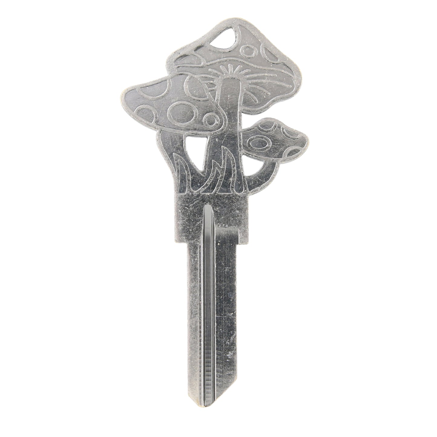 Shrooms Blank House Key - Silver kw1