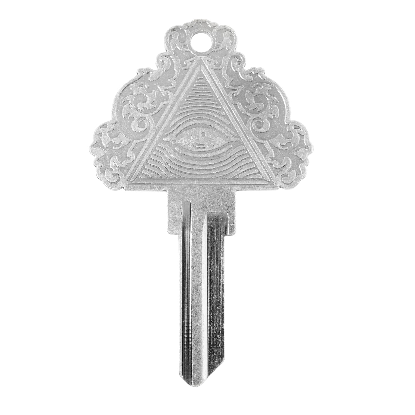 Ornate Illuminati KW1 Blank Key - Silver