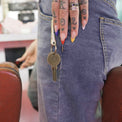 8 Ball Billiards Key on Keychain