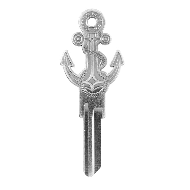 Nautical KW1 Blank Key - Silver
