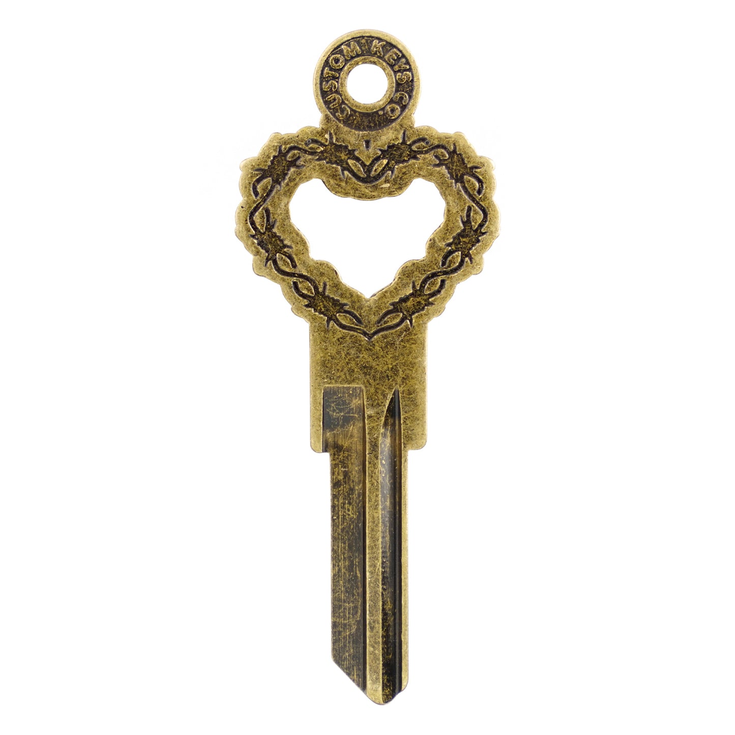 Barbed Wire Heart Blank Key