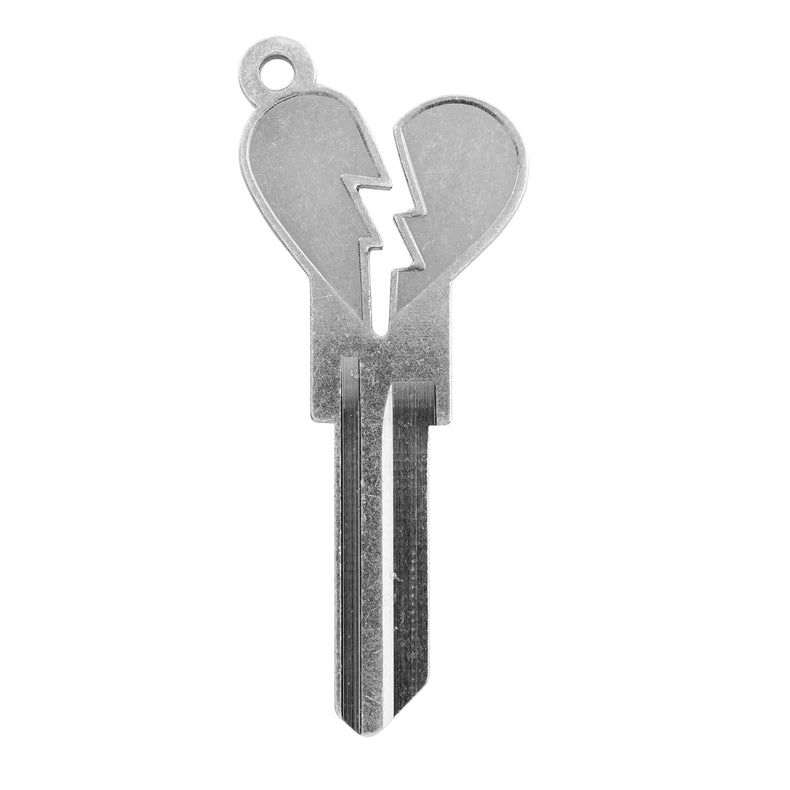 Broken Heart House Key - Silver