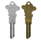 Cowboy Skull Key - KW1 Silver/Brass