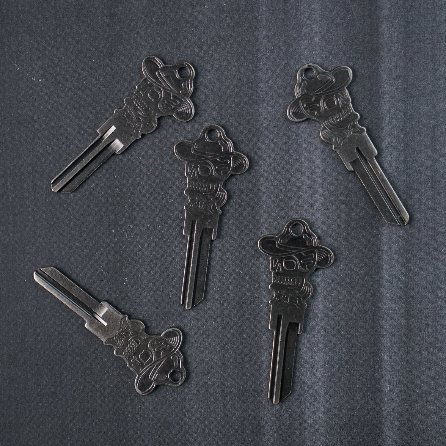 Cowboy Skull kw1 Custom Key - Silver