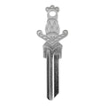 Silver key, with dagger design on the head.