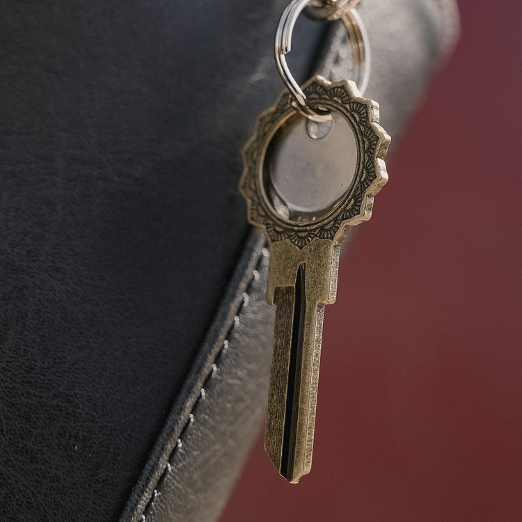 Close up Shot of The Dahlia Key Blank