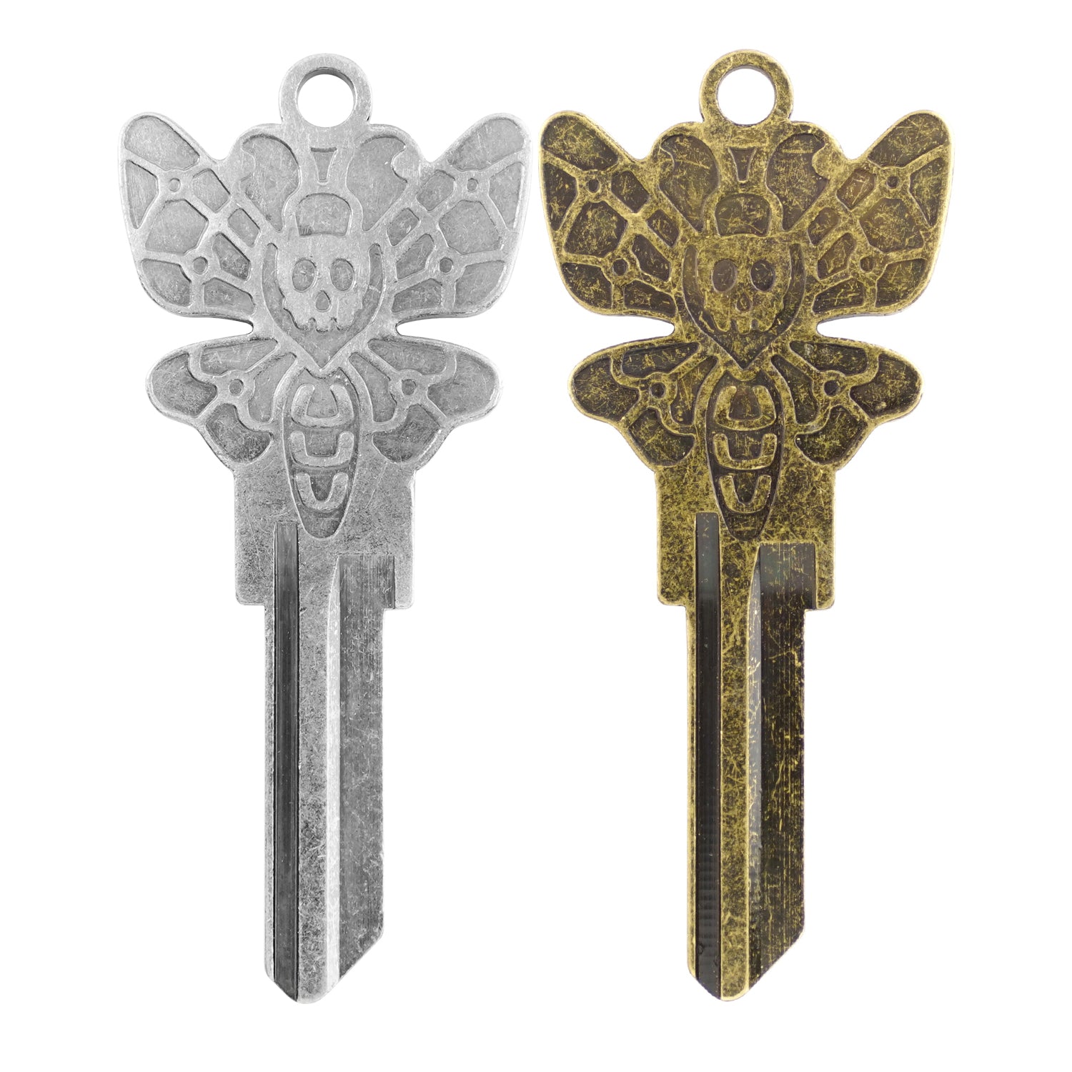 Death Moth KW1 House Key Brass/Silver