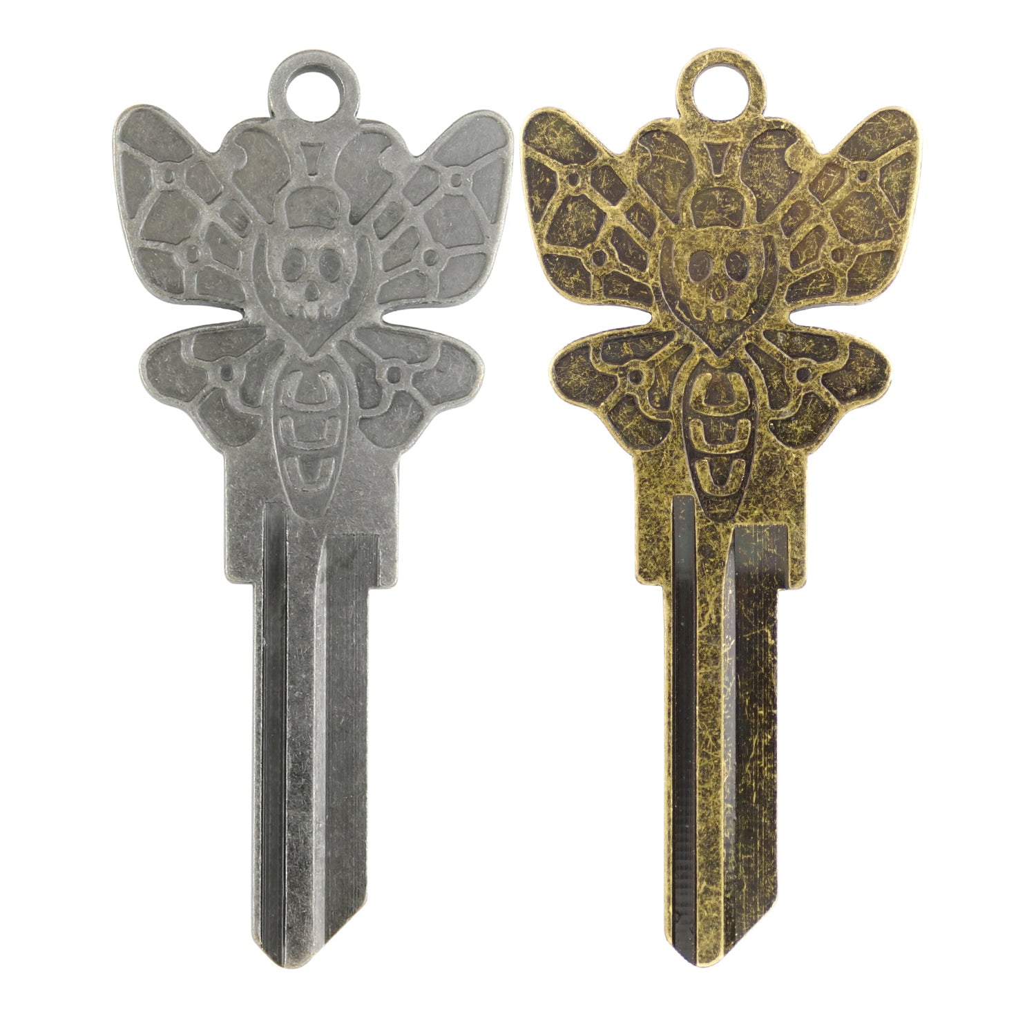 Death Moth Custom Key - KW1 Silver/Brass