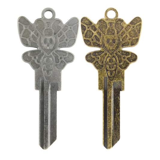 Death Moth Custom Key - KW1 Silver/Brass