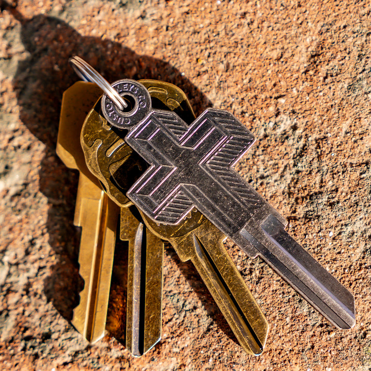 Divine Cross Key Blank - Silver
