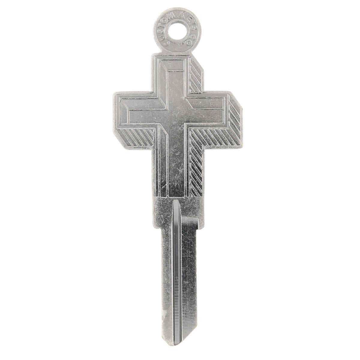 Cross Square Key Divine Cross Key Blank - SIlver kw1 – CustomKeys.com