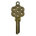 Sample Keys Round Full Circle Key - KW1 Silver/Gold – CustomKeys.com