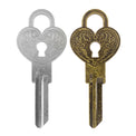 Love Locked Key - KW1 Silver/Brass