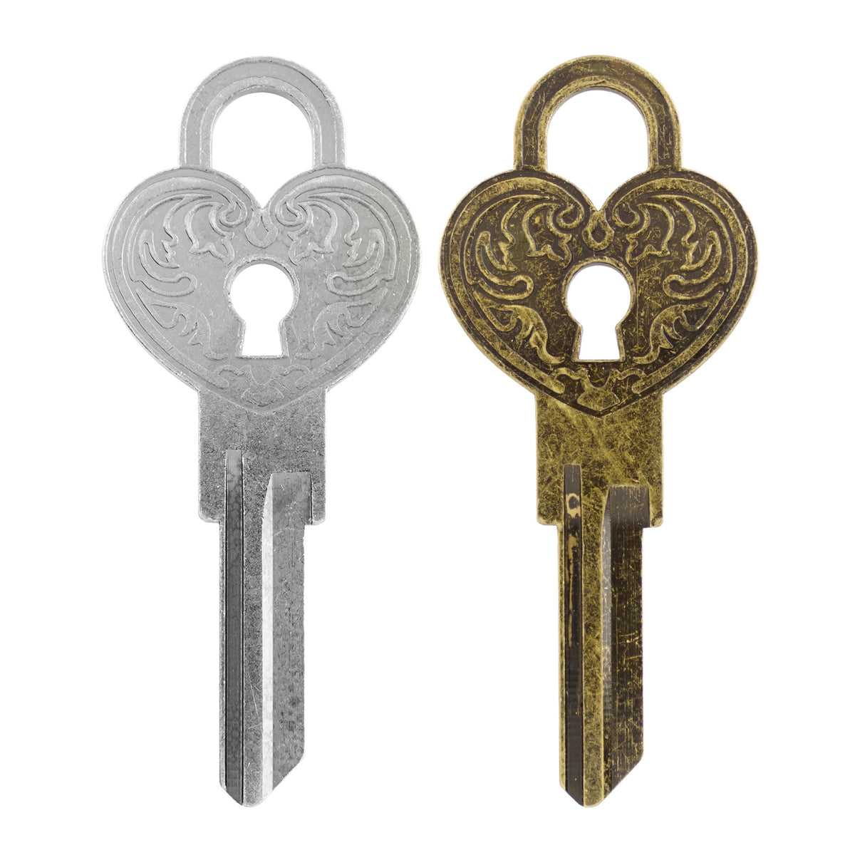 Love Locked Key - KW1 Silver/Brass