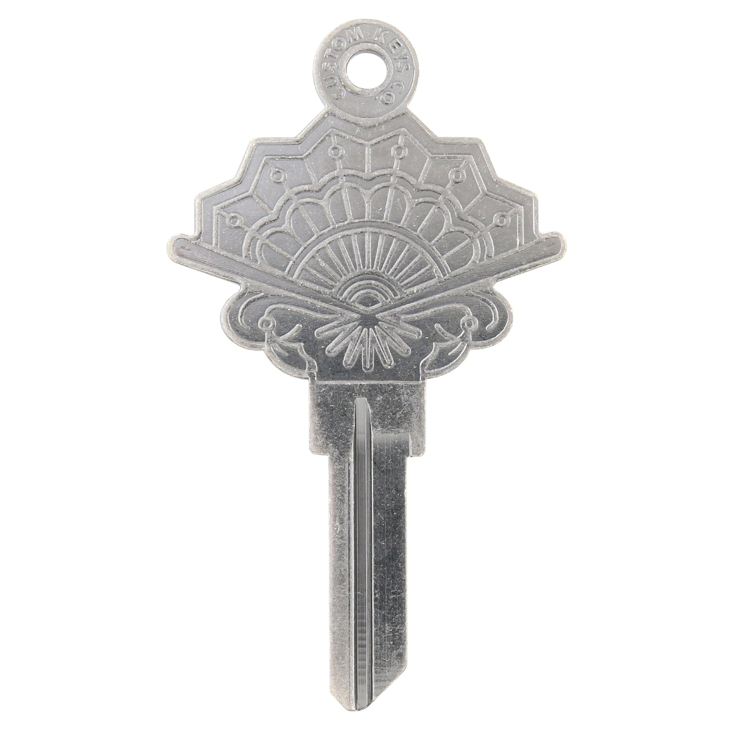 Japanese Sensu Fan Key - Silver
