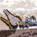 Silver KW1 Skeleton House Key Blanks