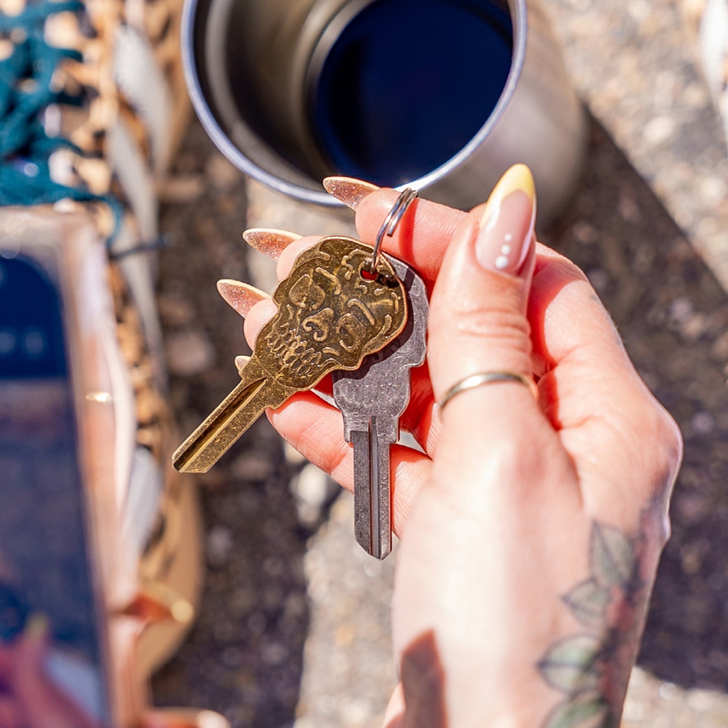KW1 Skeleton House Key Blank Silver