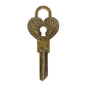 Love Locked Key Blank - KW1 Silver  and Brass