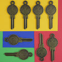 Man in the Moon Key Blanks on Tabletop Display