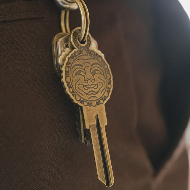 Man in the Moon House  Key on Keychain