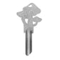 Shrooms KW1 Blank Key - Silver