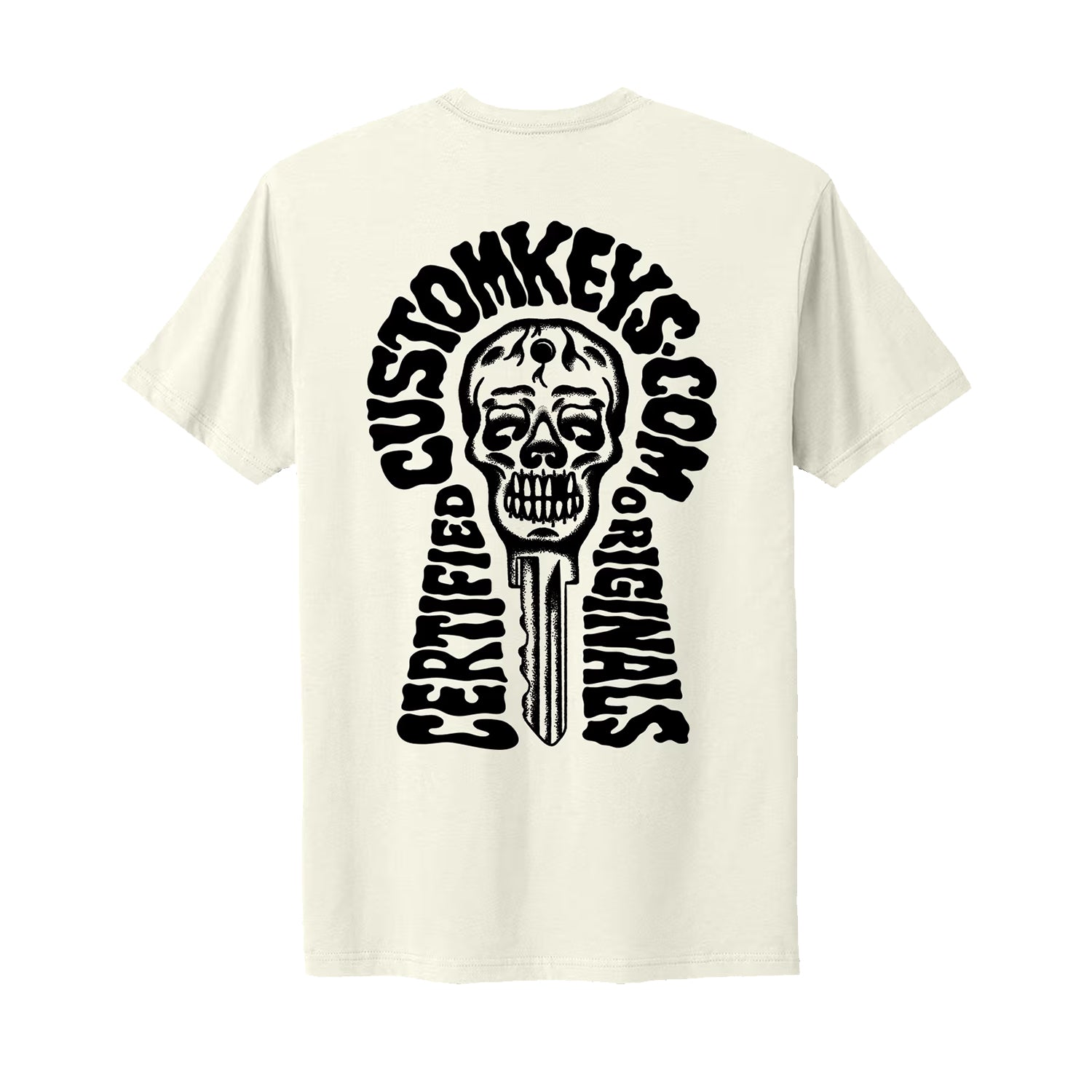 CustomKeys.com Skeleton Key T-Shirt - Natural