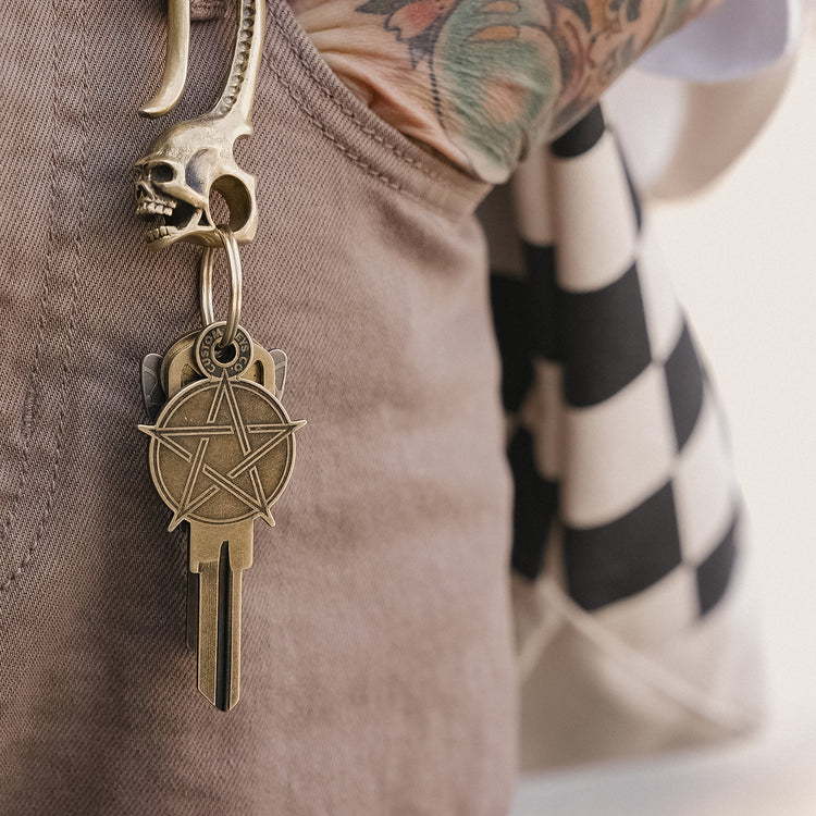 Pentagram Custom Key on Keychain