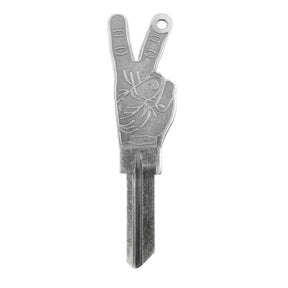 Peace Out House Key - Silver