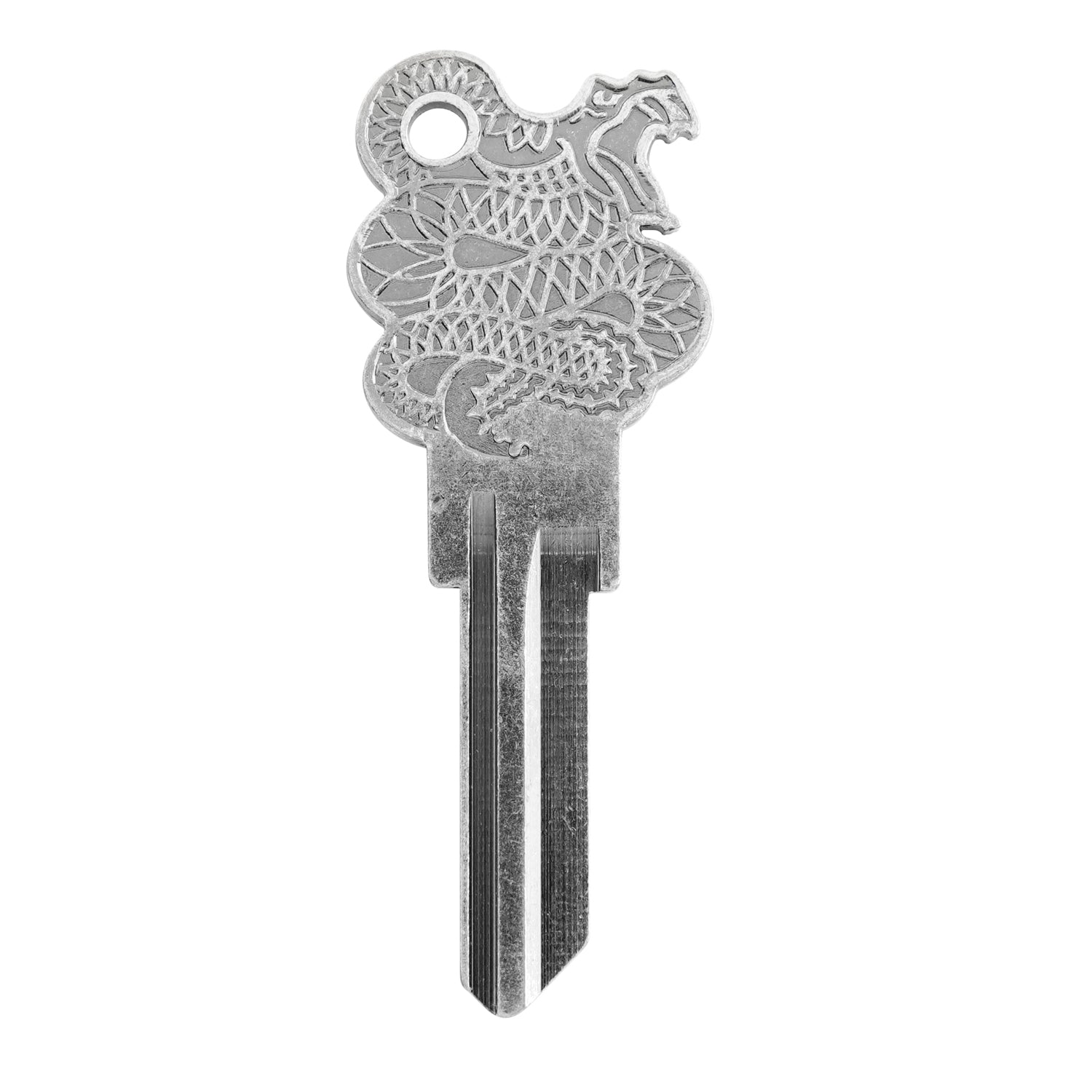 Snake Savage Serpent Blank Key - Silver